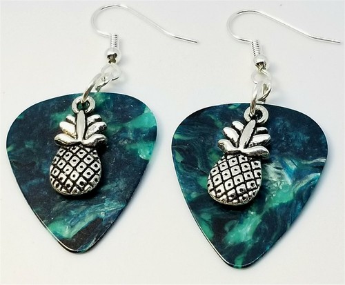 Pendientes púas para guitarra con dijes de piña - elige tu color - Imagen 4 de 20