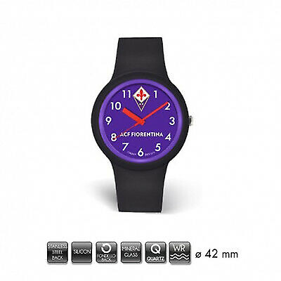 OROLOGIO DIAM. 42 mm FIORENTINA QUADRANTE VIOLA CINTURINO NERO UOMO | eBay