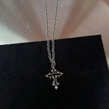 Punk Rock Cross Pendant Chain Necklace