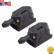 Pair Universal 4 Holes Windshield Washer Nozzle Wiper Water Spray Jet Adjustable