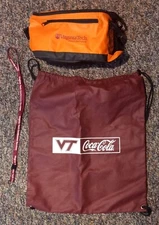 VT Virginia Tech Hokies Drawstring Bag, Lanyard and soft 6 pack cooler