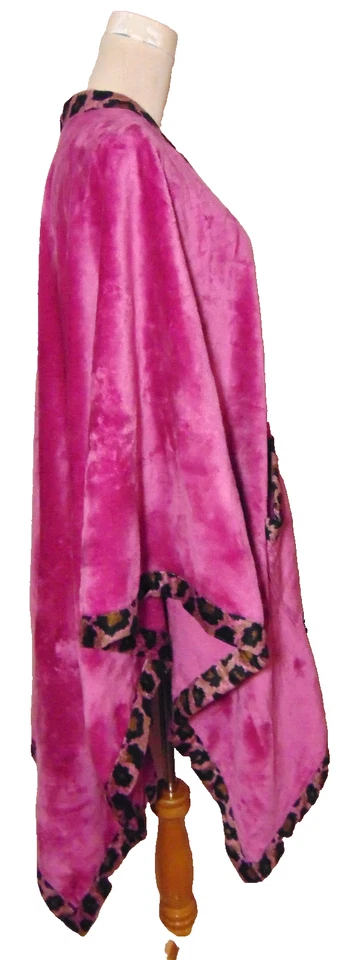 CAPA DE PIEL SINTÉTICA PARA MUJER ROSA IMITACIÓN DIAMANTE BOTÓN GRUESO SUAVE ENCUBRIMIENTO NOCHE/DÍA ~ 1X-4X Foto 3 de 4