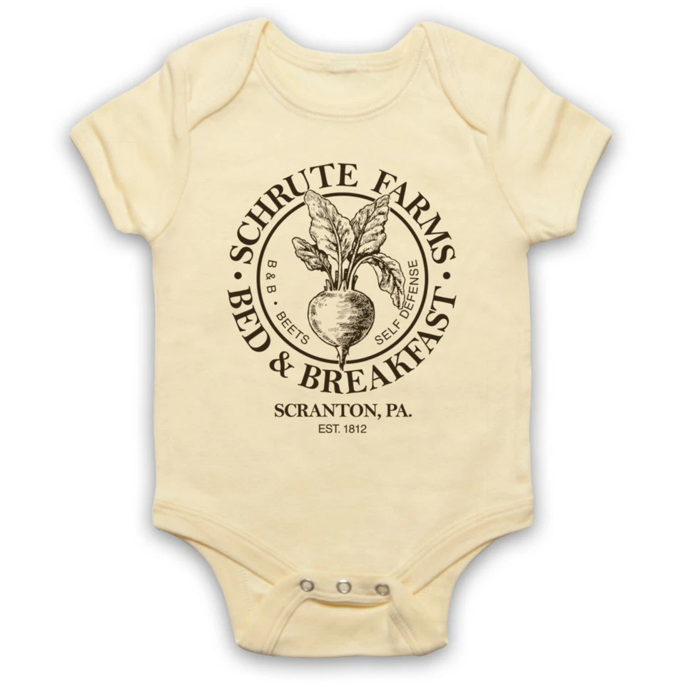 THE GUNS OF BRIXTON THE OFFICE US UNOFFICIAL SCHRUTE FARMS BED & BREAKFAST BABY GROW BABYGROW GIFT