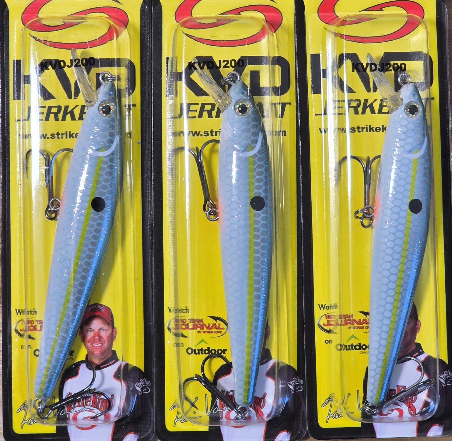 Ct. of 3 Strike King KVD 200 Series Suspending Medium Diving Jerkbait - 4.5 Inch - Image 2