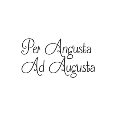 Per Angusta Ad Augusta Latin - Decal Sticker - Multiple Colors & Sizes - ebn3770