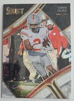 2023 Panini Select Draft Picks Chris Olave White Lazer Prizm 