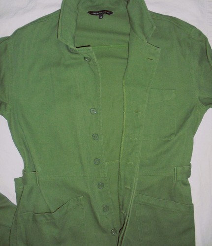 BEAUTIFUL FRENCH CONNECTION KHAKI GREEN UTILITY STYLE OVERSIZED JUMPSUIT 12/14 - Picture 3 of 6
