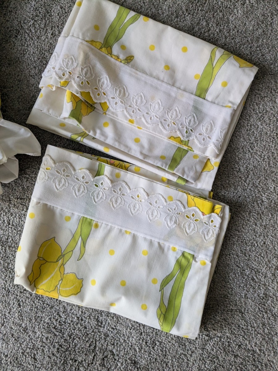 【希少】Christian DiorディオールWamsutta♡シーツ 布 生地 Christian Dior 7-Piece Queen Comforter Set, Yellow Sonnet Irises