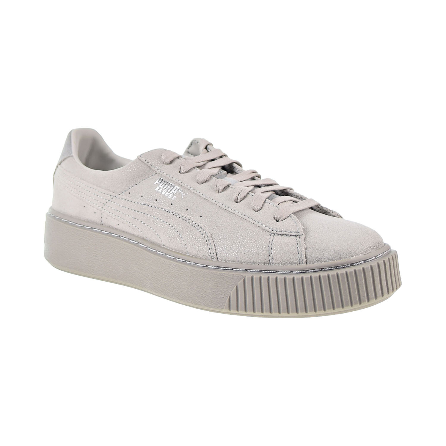 puma basket platform beige