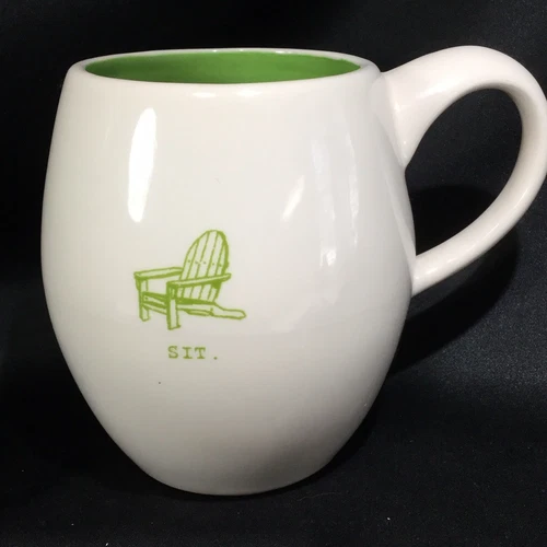 Rae Dunn Mug Sit Adirondack Chair Green Interior 16oz Magenta Exclusive