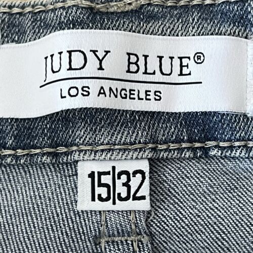 NWT Judy Blue Women Distressed Blue Denim Jeans Sz 15/32 Skinny Mid Rise Stretch - Picture 9 of 15