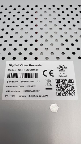 Northern NTH-TVIDVR162T TVIDVR16 Digital Video R 16-Channel 1080p HD-TVI DVR 2TB - Picture 14 of 24