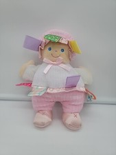 Taggies Mary Meyer Baby Doll Plush Waffle Weave HTF Pink Stuffed Soft Toy