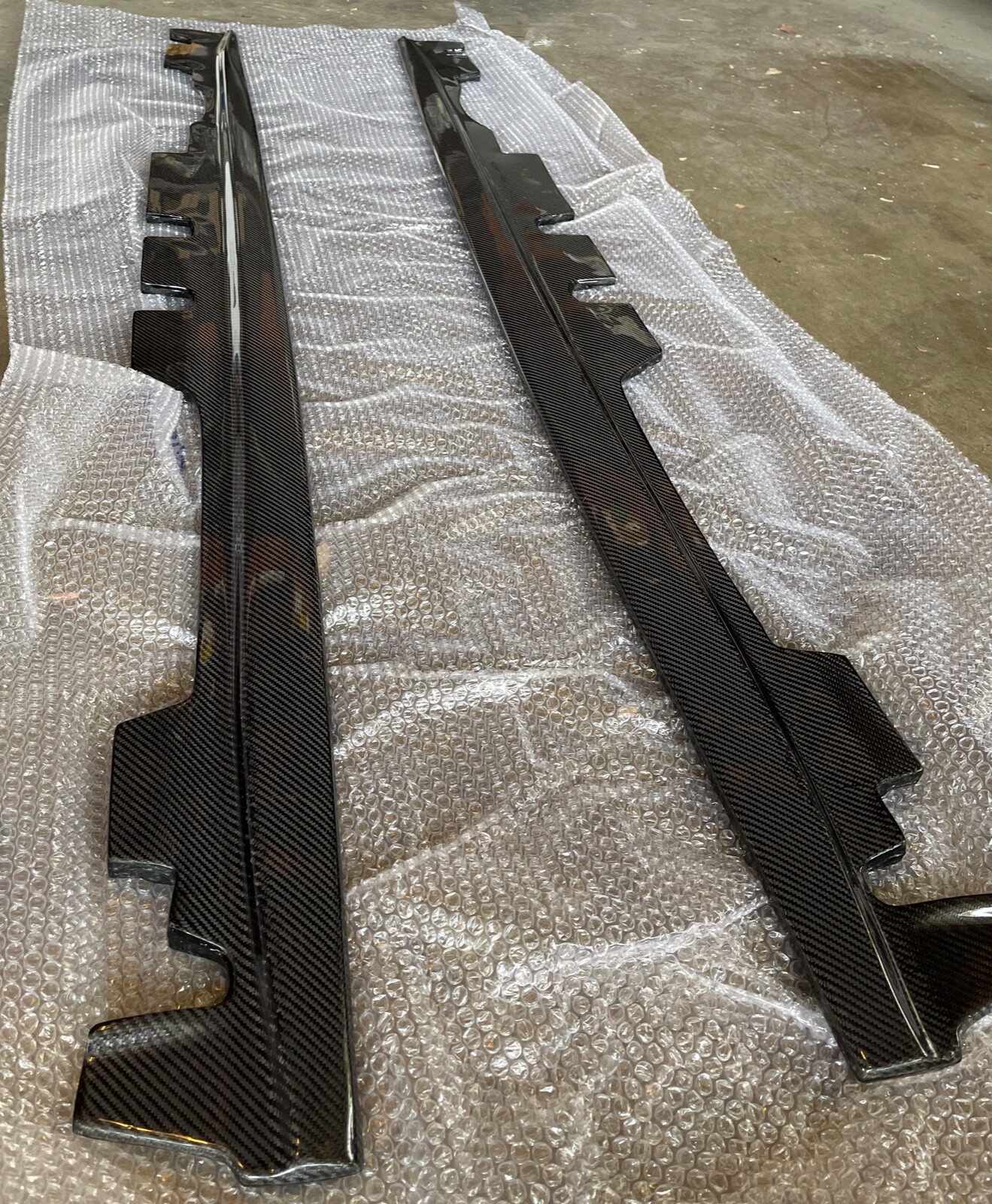 For 08-13 BMW E90 E92 E93 M3 Performance Carbon Fiber Side Skirt Extension Split