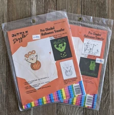 Dizzle Halloween Iron On Transfers Vintage Ghost & Bear 50020 & 50081