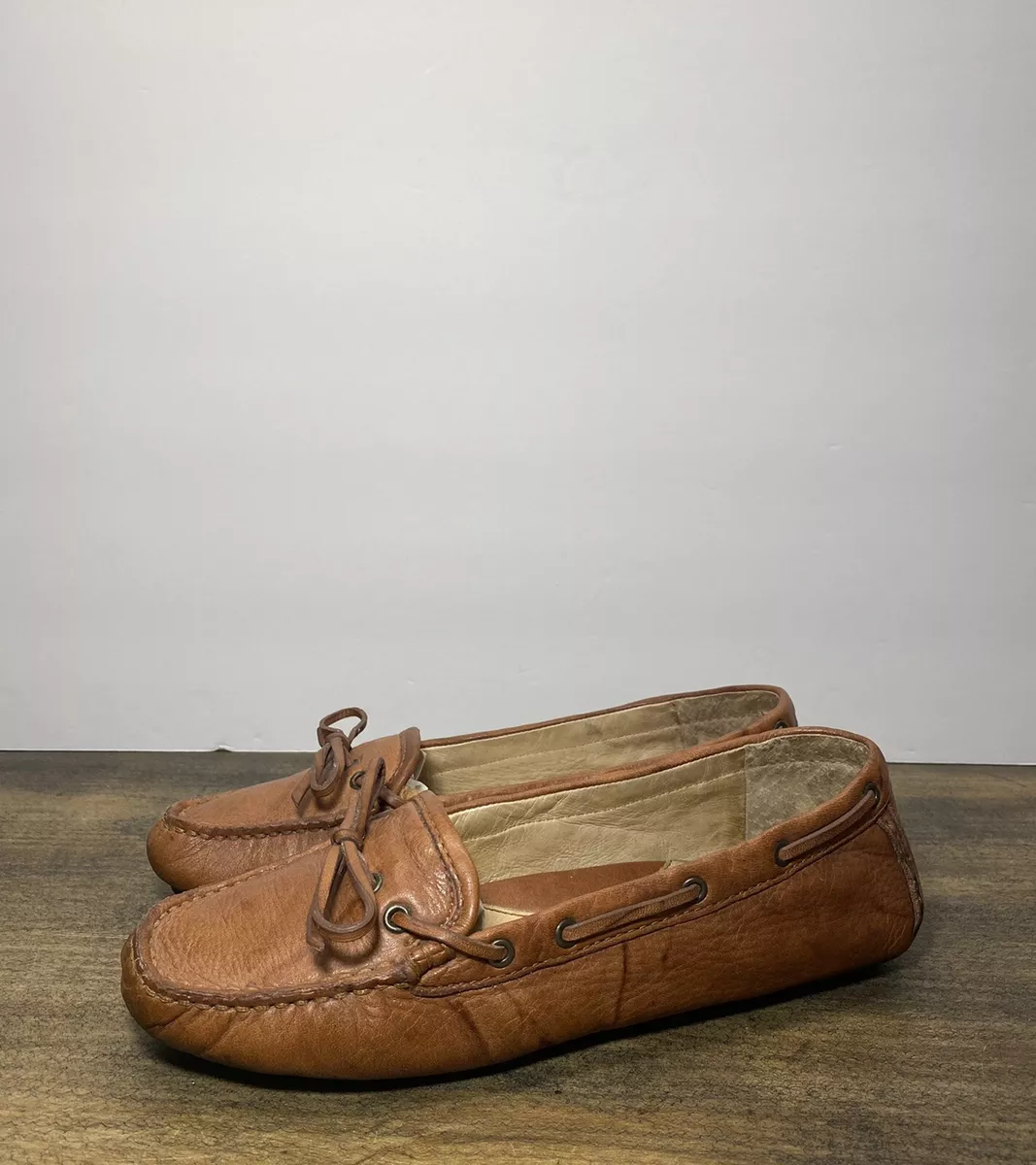 FRYE Reagan Campus Driver Loafer leather flats brown tan womens US