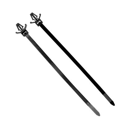 100 UV Nylon Cable Wire Zip Ties Arrow Head Push Mount  50 LBS 7.2'' Inch Black