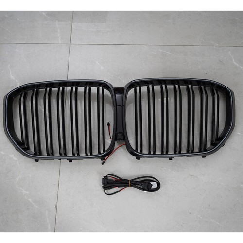 For 2019-2022 2023 BMW X5 X5M G05 Front Bumper Kidney Grille Grill W/ LED Light - Picture 9 of 14