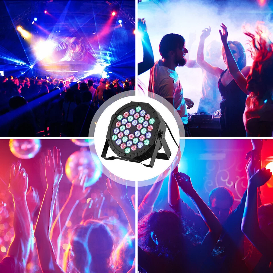 4X LED RGB Bühnenlicht DMX PAR Can Licht Club Disco Party DJ Show Fernbedienung - Bild 2 von 4