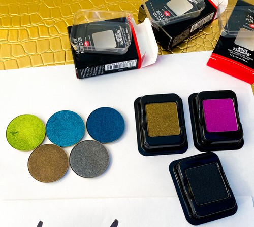 8 x MAKE UP FOR EVER ARTIST SHADOW Single Eyeshadows LOT Color - Picture 3 of 3