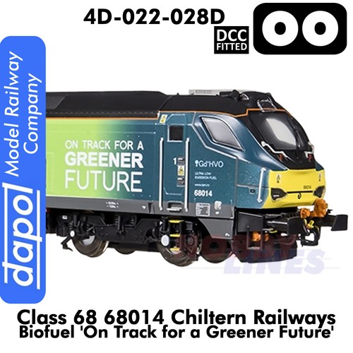 CLASS 68 68014 Chiltern Green Bio Fuel DCC Fitted 1:76 OO DAPOL 4D-022-028D - Picture 3 of 4