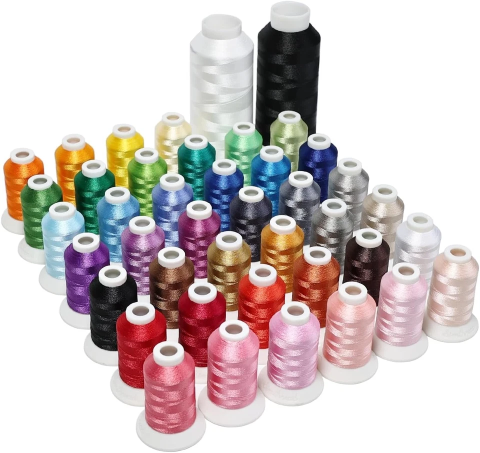 All-Inclusive 42pcs Thread Kit with 40 Colors + Bobbins for Effortless Sewing - Image 3 of 4