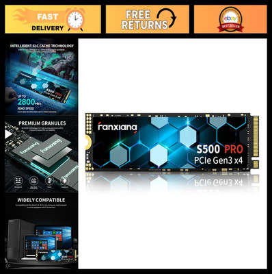 256GB NVMe M.2 PCIe Gen3x4 SSD - 3000MB/s, SLC Cache, 3D NAND, Laptop/PC Compati