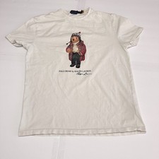 Polo Ralph Lauren Men's Graphic Teddy Bear T-Shirt  White Size Medium