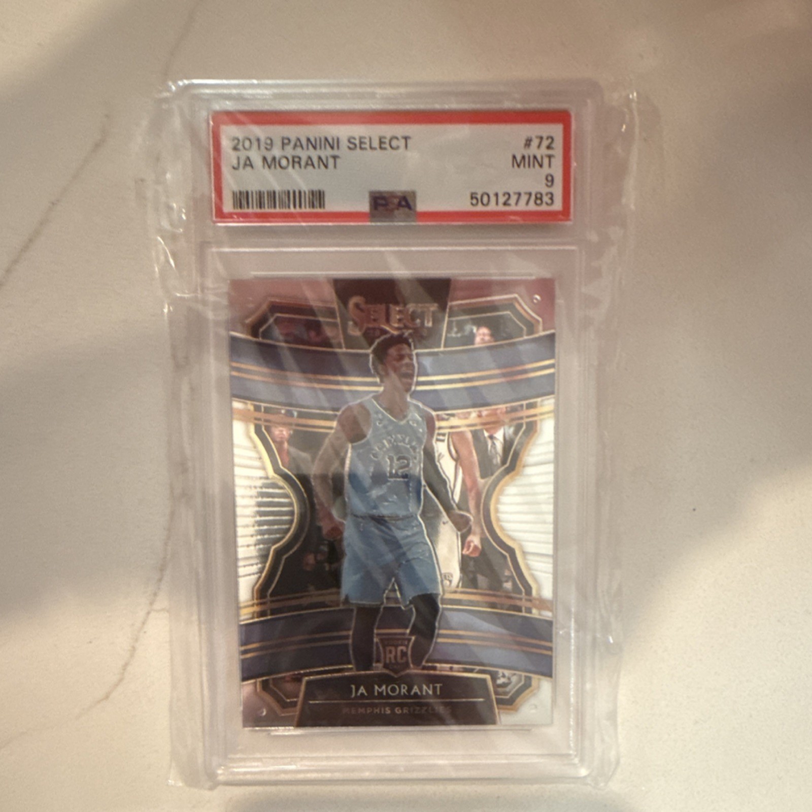 2019-20 Panini Select Ja Morant #72 Concourse Rookie PSA 9 Memphis Grizzlies
