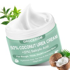 Urea Cream 50 Percent for Feet with Coconut 5.29 oz Foot Hand Cream Maximum
