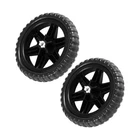 2x Rubber Caster Wheelbarrow Tire Black for Travelling Cart Suitcase Accessories