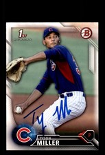 Signed Baseball Card Auto Tyson Miller 2016 Bowman Draft #BD-58 Chicago Cubs