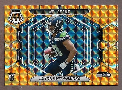 2023 Mosaic Nfl Debut Jaxon Smith Njigba NFL Debut R/C Orange Mosaic Prizm /199