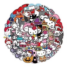 50pcs Cute Cartoon Kitten Stickers Waterproof Vinyl Sticker Pack