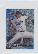 2017 Bowman Chrome Minis Base Rookies Blue Shimmer Refractor Jose De Leon sd0