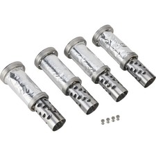Louvered Glass Pack Double-y Lake Style Header Baffles Set Of 4