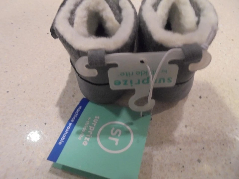 Niño Niño Surprize Gris Crispin Botas Talla Pequeña 6-12 Meses Nuevas Con Etiquetas Foto 3 de 4