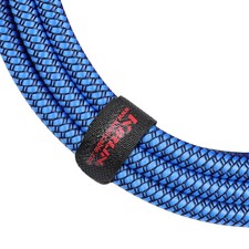 Kirlin 10ft / 3m Blue Woven Right Angle - Straight Jack Cable