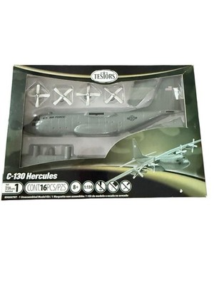 Testors C-130 Hercules Plane Model Kit Skill Level 1 Ages 8+. Scale= 1:130 16 Pc