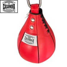 Casanova&reg; Boxing Speed Bag Leather &ndash; Cherry Red | Boxing, MMA, Reflex & Training