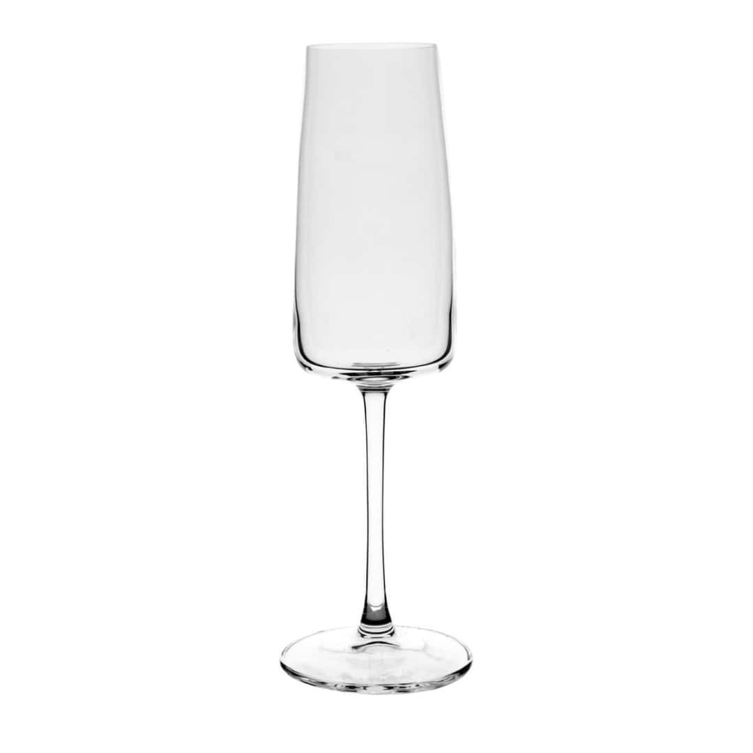 Set 6 Glasses Flute Sparkling ESSENTIAL 30 cl Eco Crystal - RCR Italiana - Bar