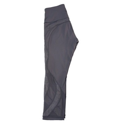Lululemon Wunder Under High-Rise Crop 21'' Lace Moonwalk Gray Sz 6 Luxtreme