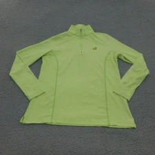 Magnolia Lane Masters 1/4 Zip Womens Medium Shirt Tech Green Golf Long Sleeve