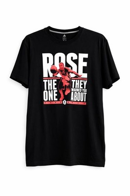 Adidas Derrick Rose Graphic T-Shirt ''The One They Warned You About'' Schwarz NBA...