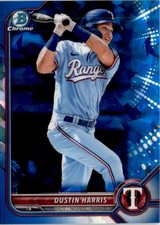 Dustin Harris 2022 Bowman Chrome Prospects Sapphire #BCP-190 Texas Rangers