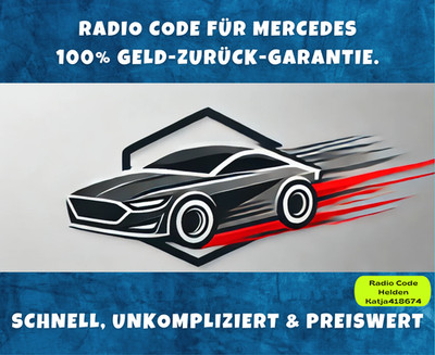 Mercedes Benz Radio Code / Pin Code Harman Becker Alpine Audio Sound Europa Avus