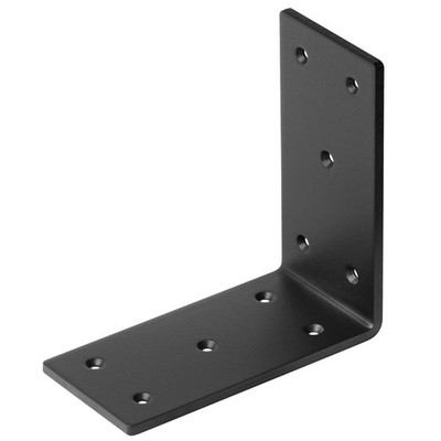MOUNTAIN_ARK 4 Pack 6'' x x 3'' Black Steel L Bracket x x 3'', 