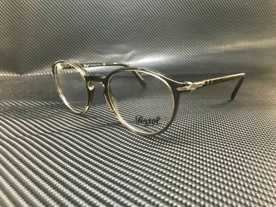 PERSOL PO3218V 1103 Opal Smoke Round Men's 49 mm Eyeglasses