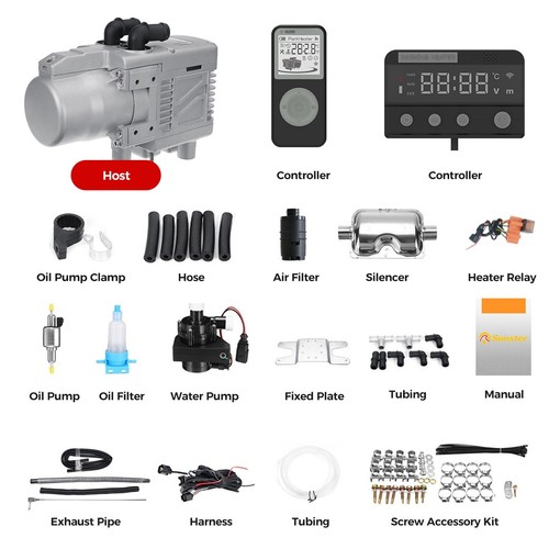 12V 5KW Dieselkraftstoff-Flüssigkeitsheizung Benzinvorwärmer LCD-Wasserpumpe - Bild 16 von 16