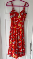 Bernie Dexter Chelsea Retro Pin Up Tammis Keefe Dog Print Dress XS